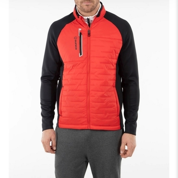 Sunice Hamilton Hybrid Climaloft Lightweight Thermal Stretch Jacket Red XXL - Picture 1 of 8